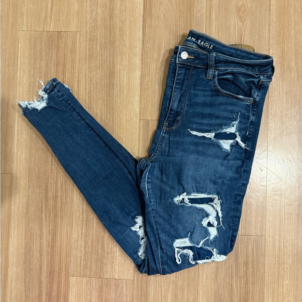American Eagle Distressed High-Rise Skinny Jeans